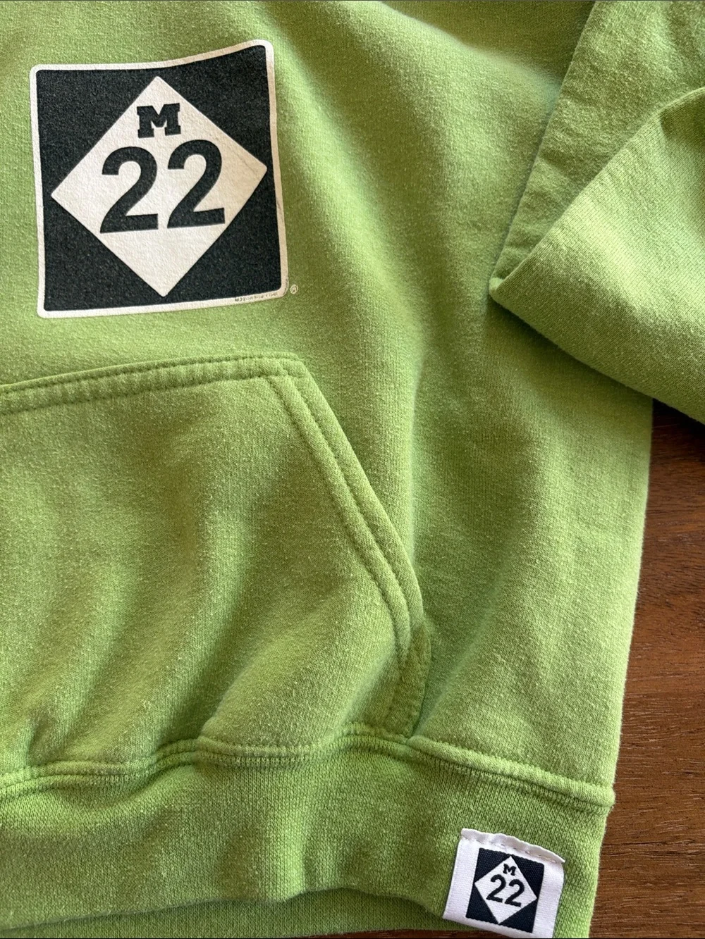 M22- Green kids hoodie